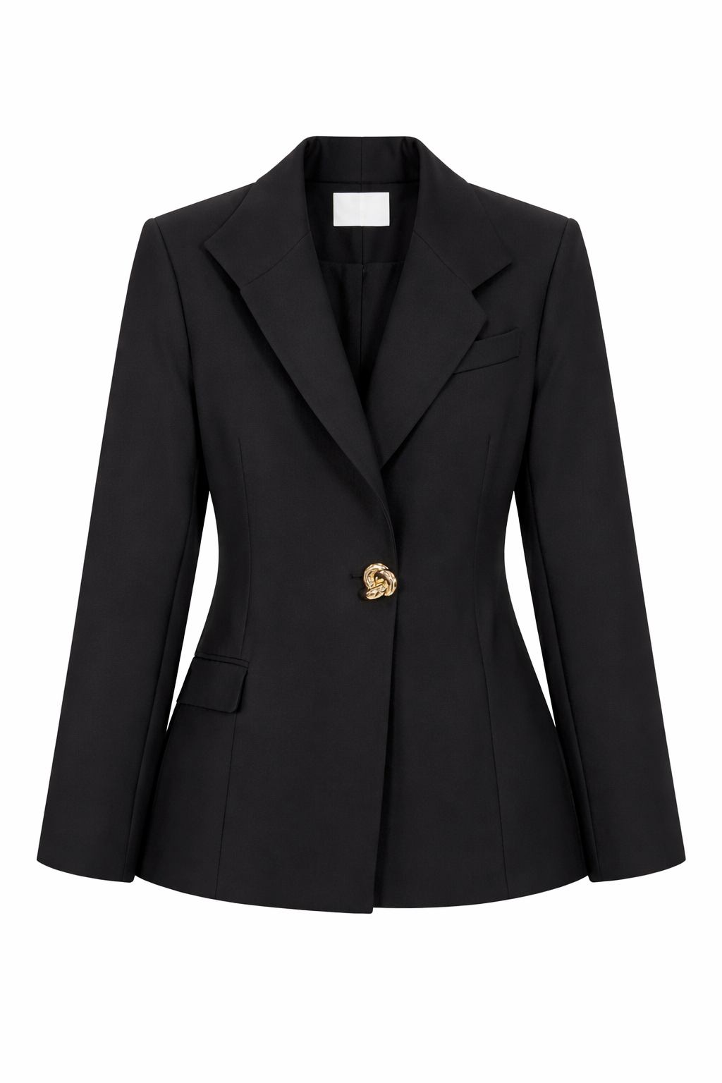 Elegant Black Blazer & Floral Midi Skirt Set