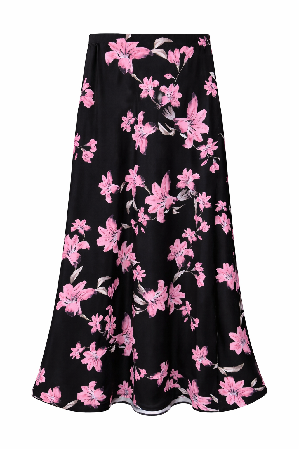 Elegant Black Blazer & Floral Midi Skirt Set