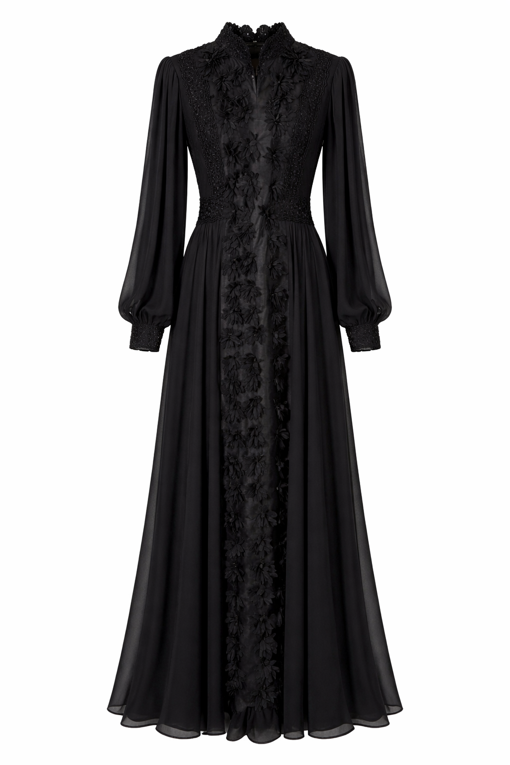 Midnight Lace Elegance Maxi Dress