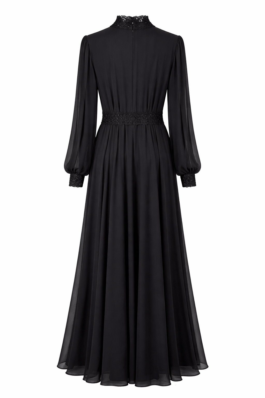 Midnight Lace Elegance Maxi Dress