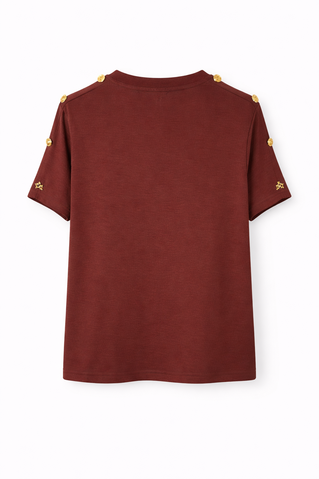 Burgundy Luxe Lounge Set with Gold Embellishments