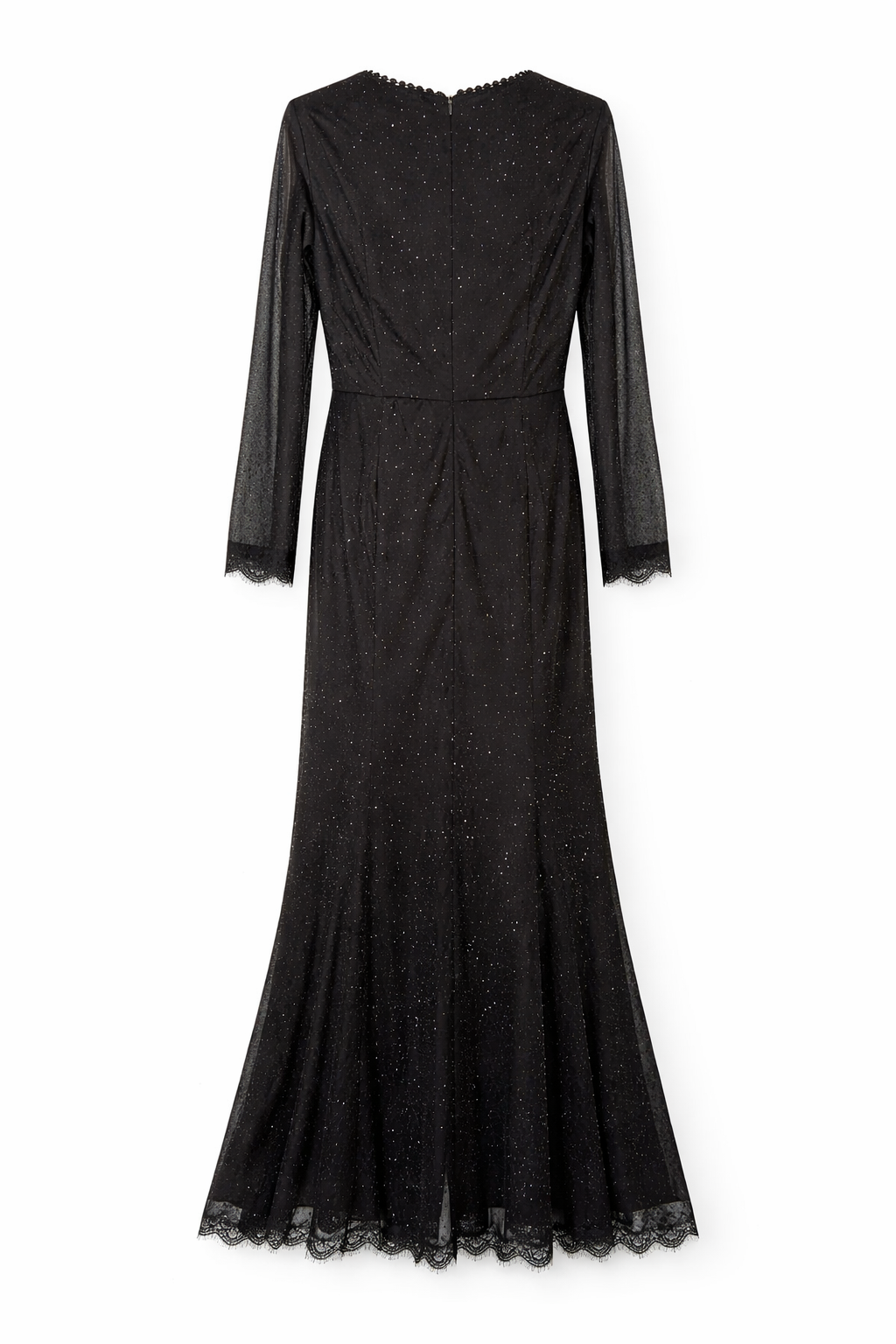 Elegant Black Glitter Mermaid Dress with Tailored Blazer Set