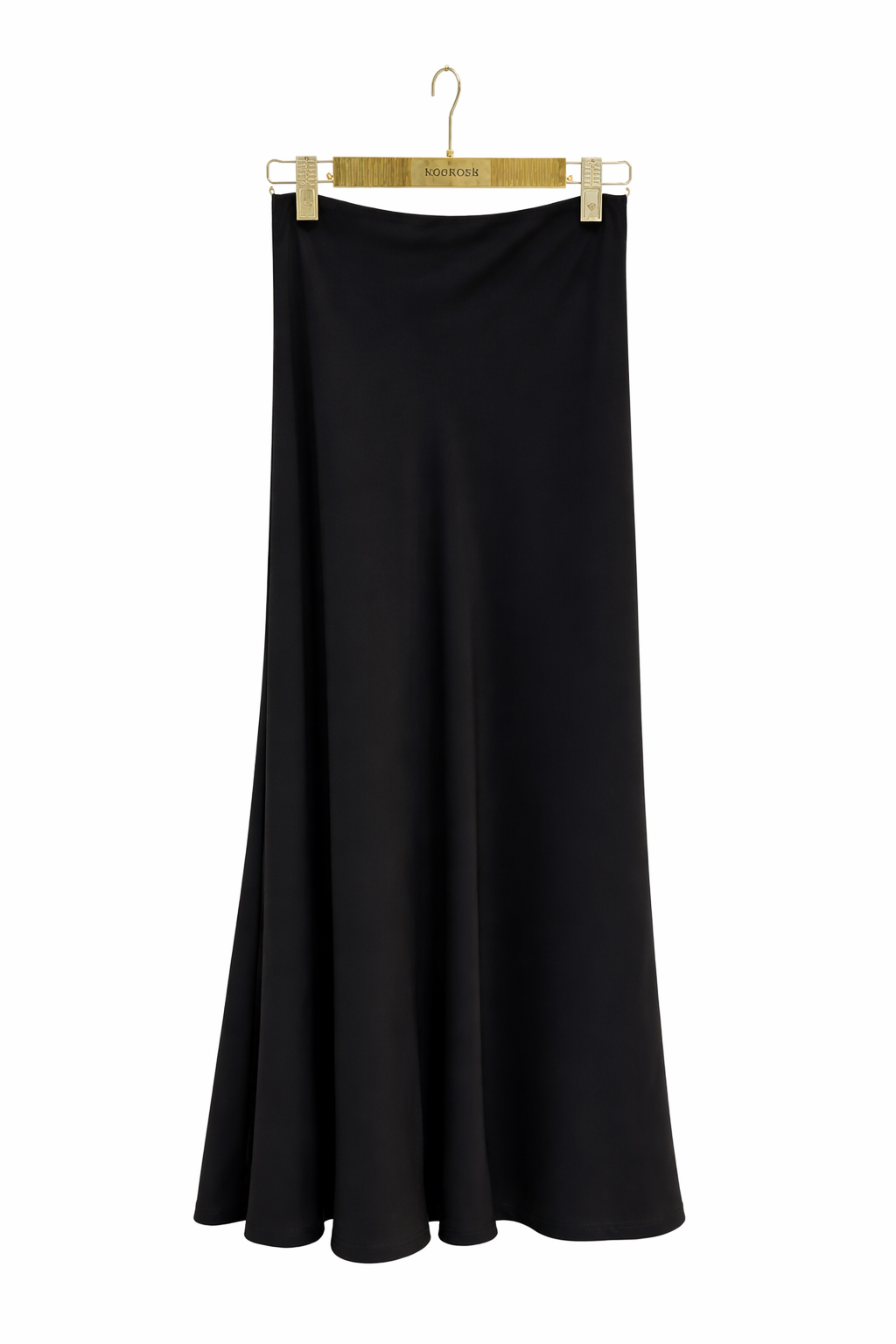 Elegant Embroidered Black Blazer & Maxi Skirt Set