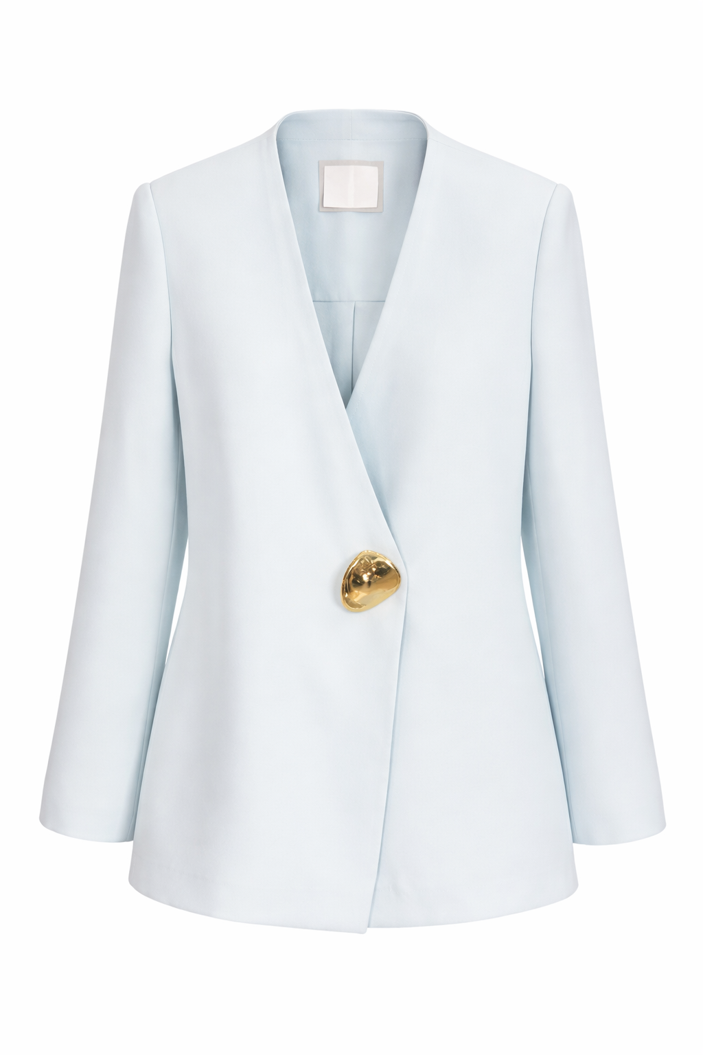 Elegant Cream Tailored Blazer & Wide-Leg Pants Set