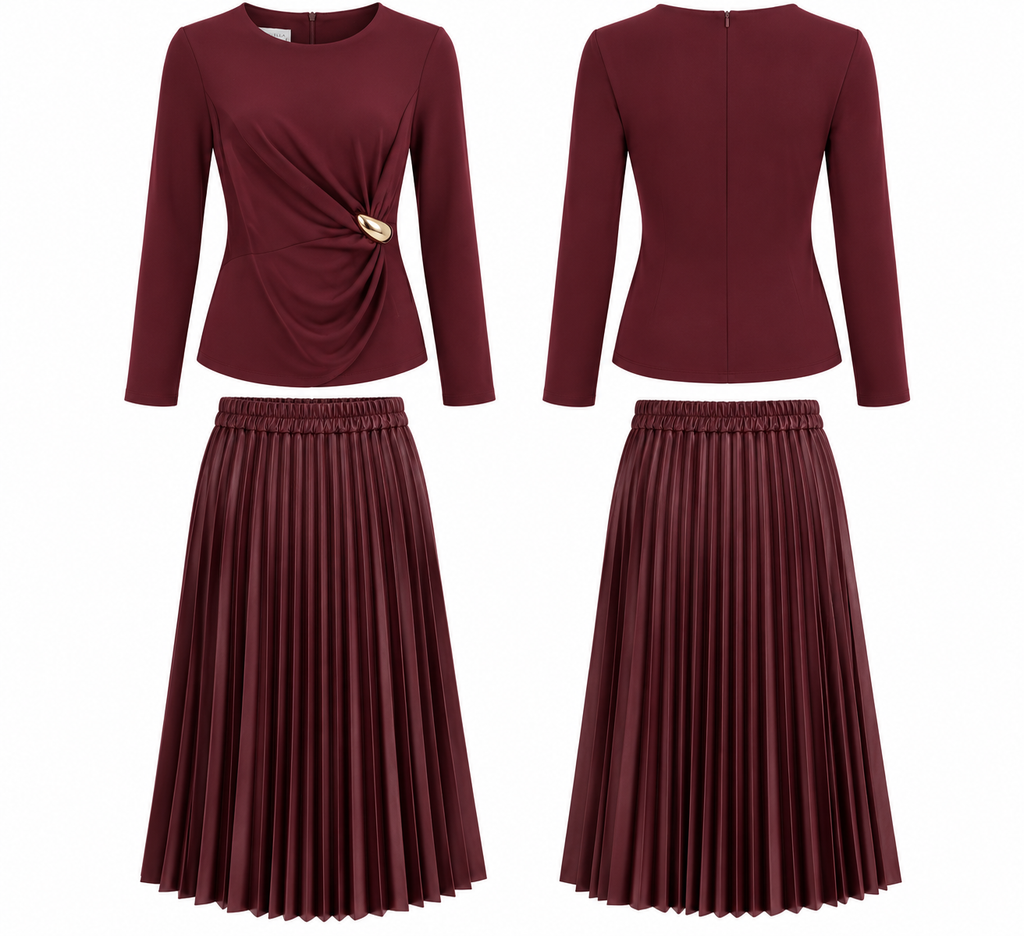 Burgundy Elegance Two-Piece Set