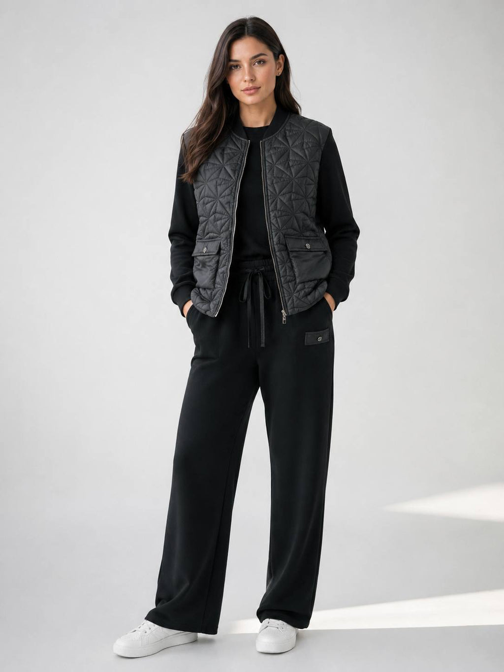Midnight Luxe Quilted Three-Piece Lounge Set