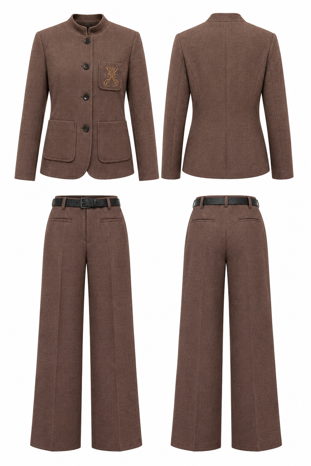 Chocolate Brown Tailored Two-Piece Suit